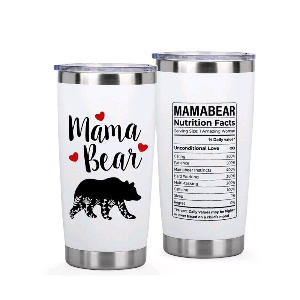Gifts for Mom from Kids Tumbler Mug Birthday Mothers Day X-mas "Momma Bear" S32